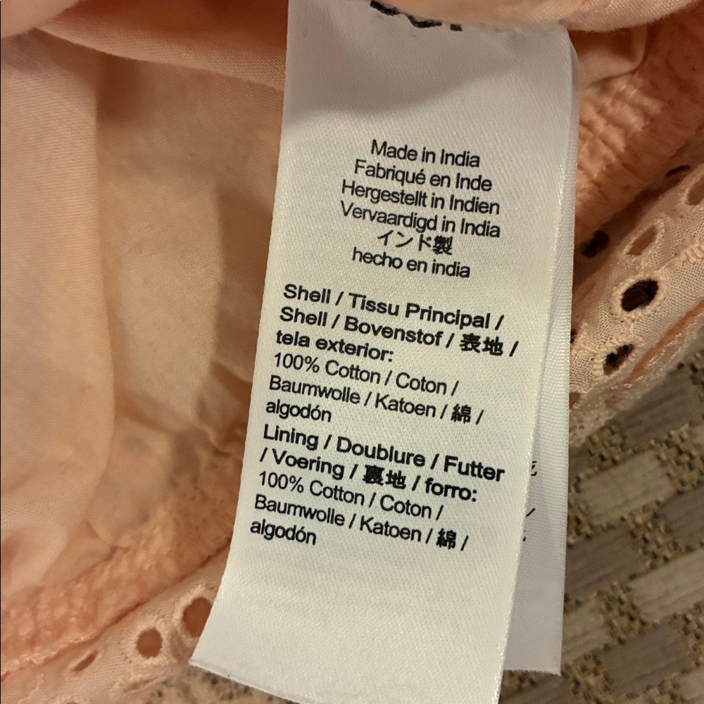 J. Crew Peach Eyelet Blouse - Picture 4 of 5